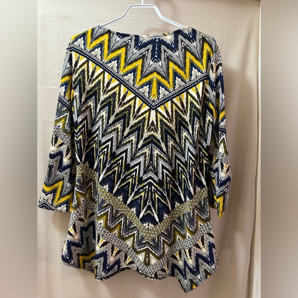 ⚫️ Jules & Leopold Chevron Ikat Print Tunic Top – XL - Picture 5 of 6